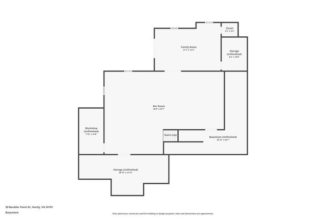 30 Boulder Point DR, Hardy, VA 24101