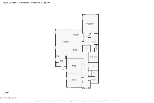 14036 W DESERT FLOWER Drive, Goodyear, AZ 85395