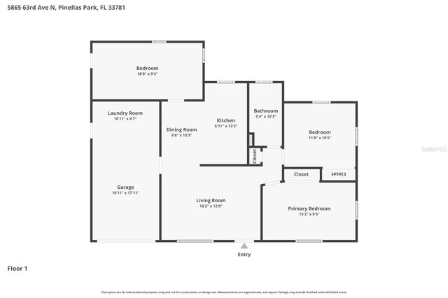 5865 63RD AVENUE N, Pinellas Park, FL 33781