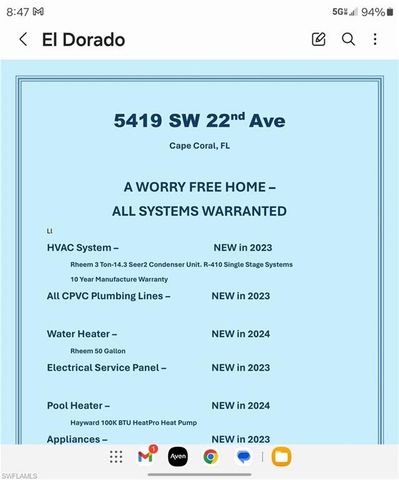 5419 SW 22nd AVE, Cape Coral, FL 33914