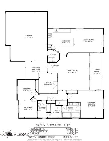 6399 W Royal Fern Drive, Tucson, AZ 85757