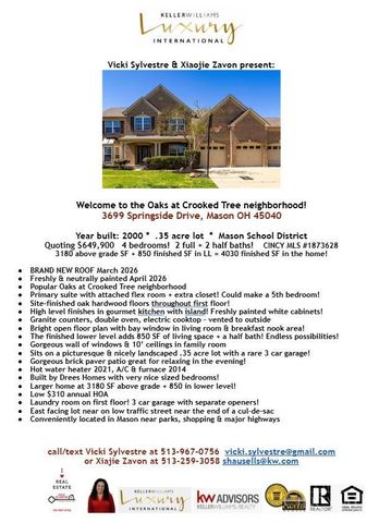 3699 Springside Drive, Mason, OH 45040