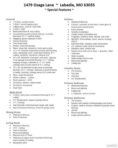 1479 Osage Lane, Labadie, MO 63055