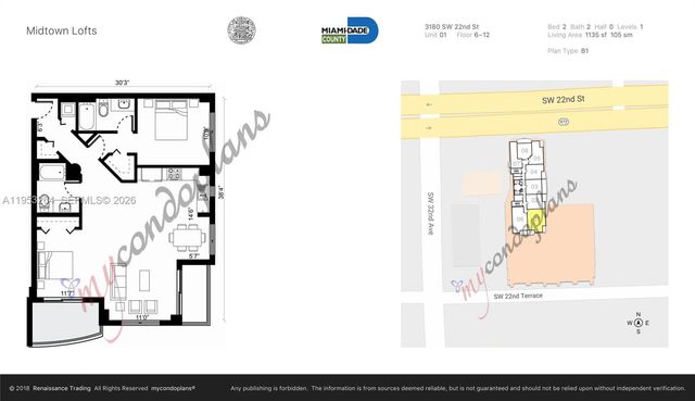 3180 SW 22nd st 601, Miami, FL 33145