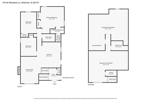 414 W Meadow Lane, Walcott, IA 52773