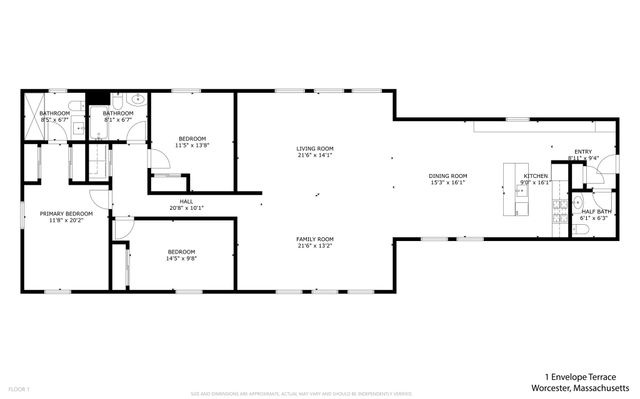 1 Envelope Terrace 211, Worcester, MA 01604