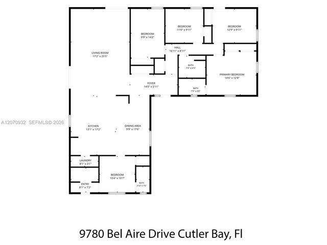 9780 Bel Aire Drive, Cutler Bay, FL 33157