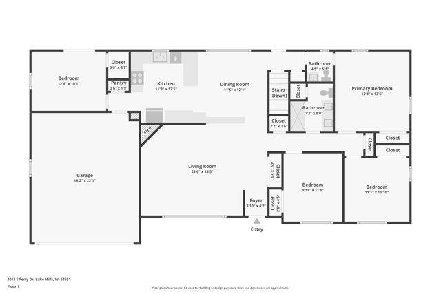 1018 S Ferry DRIVE, Lake Mills, WI 53551