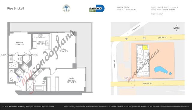 88 SW 7th Street 1511, Miami, FL 33130