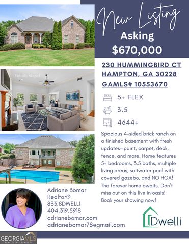 230 Hummingbird Court, Hampton, GA 30228