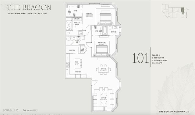 1114 Beacon 101, Newton, MA 02461