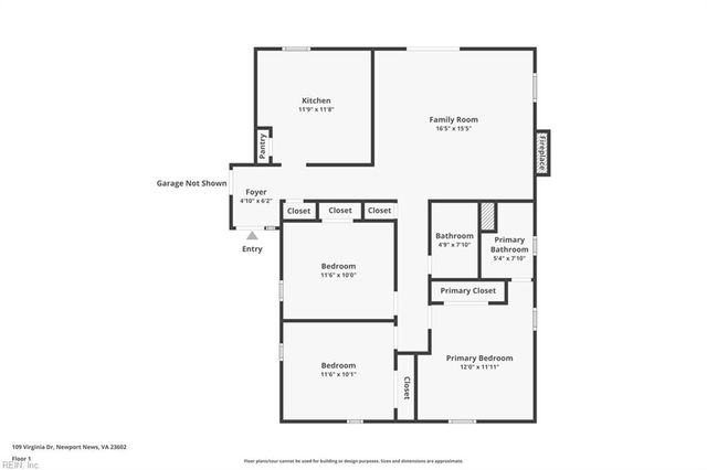 109 Virginia DR, Newport News, VA 23602