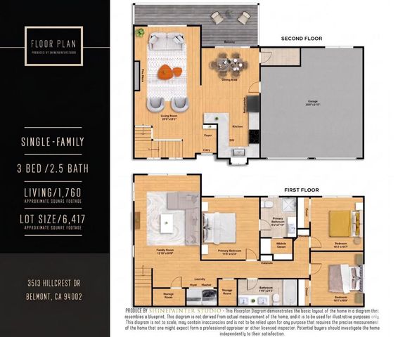 3513 Hillcrest Drive, Belmont, CA 94002