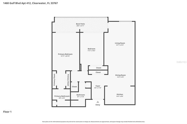 1460 GULF BOULEVARD 412, Clearwater Beach, FL 33767