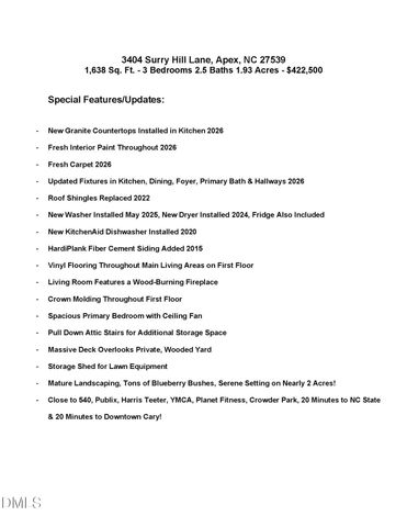 3404 Surry Hill Lane, Apex, NC 27539