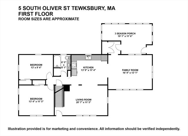 5 South Oliver St, Tewksbury, MA 01876