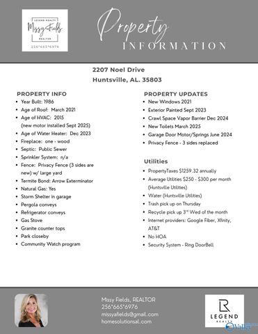 2207 Noel Drive, Huntsville, AL 35803