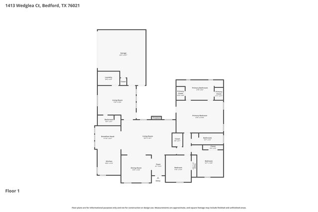 1413 Wedglea Court, Bedford, TX 76021