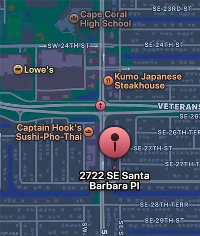 2722 SE Santa Barbara PL, Cape Coral, FL 33904