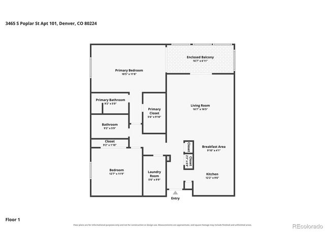 3465 S Poplar St 101, Denver, CO 80224