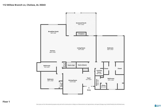 112 WILLOW BRANCH LANE, Chelsea, AL 35043