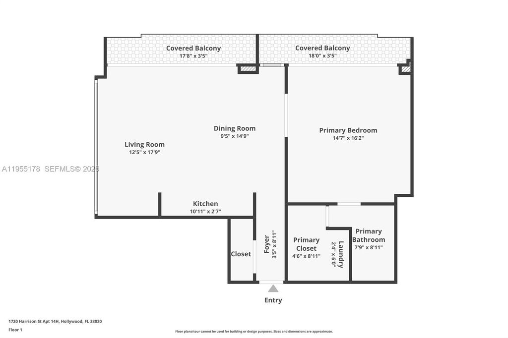 Image 16 of property listing at 1720 Harrison St 14H, Hollywood, FL 33020