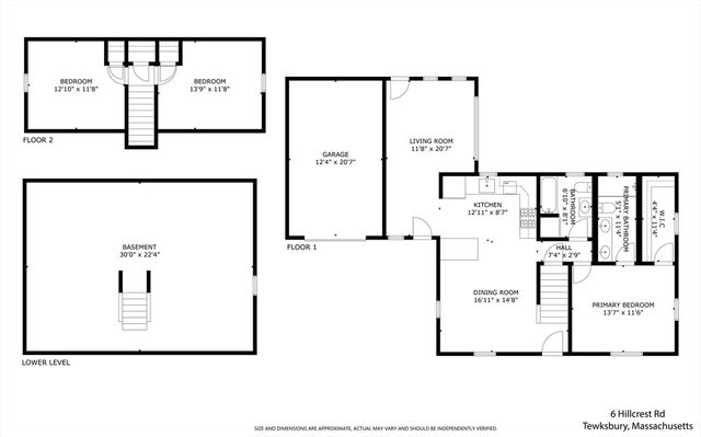 6 Hillcrest Rd, Tewksbury, MA 01876