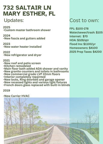 732 Saltair Lane, Mary Esther, FL 32569