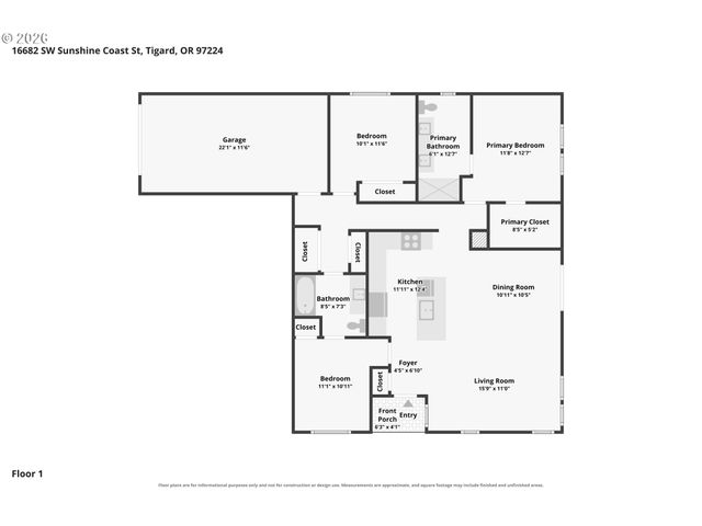 16682 Sw SUNSHINE COAST St, Portland, OR 97224