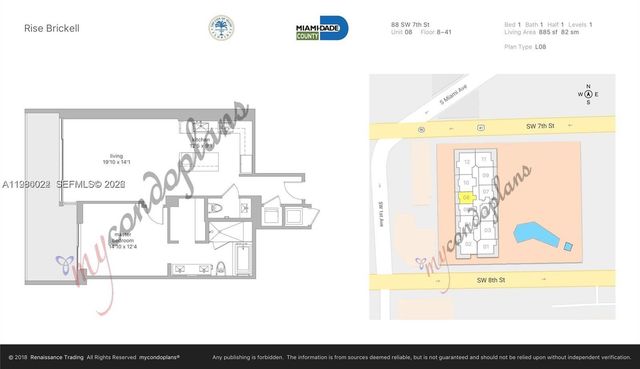 88 SW 7th St 2706, Miami, FL 33130