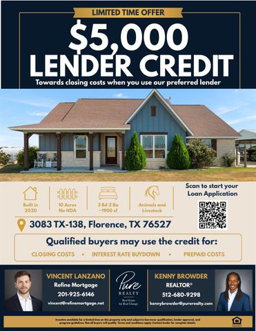 3083 HWY 138, Florence, TX 76527
