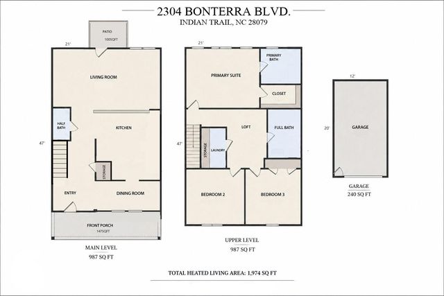 2304 Bonterra Boulevard, Indian Trail, NC 28079