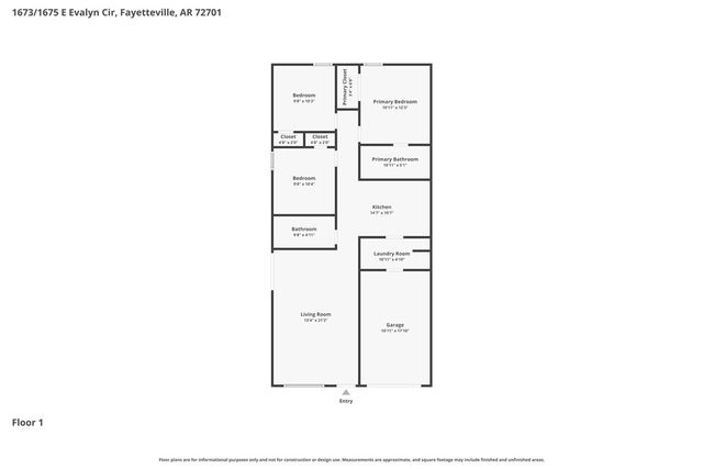 1673 & 1675 E Evalyn Circle, Fayetteville, AR 72701