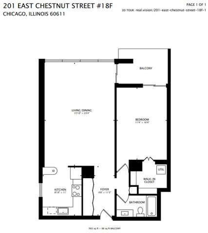 201 E Chestnut Street 18F, Chicago, IL 60611