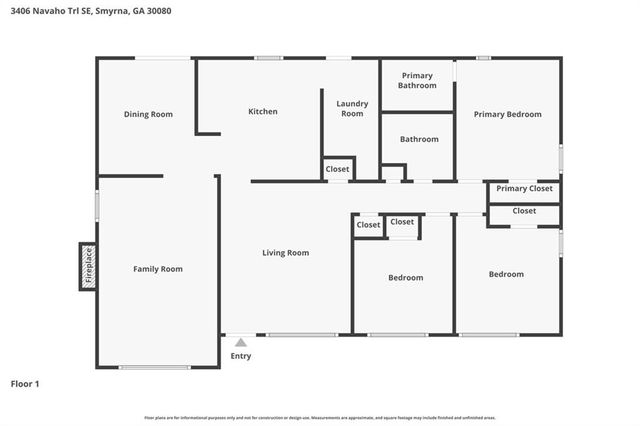 3406 Navaho Trail SE, Smyrna, GA 30080