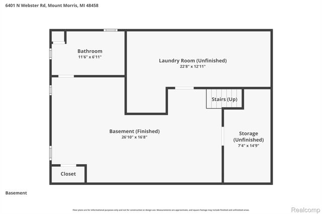 6401 N Webster Road, Mt. Morris Township, MI 48458