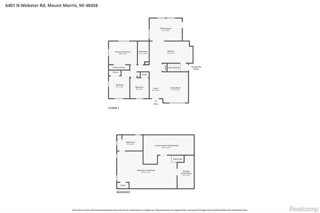 6401 N Webster Road, Mt. Morris Township, MI 48458
