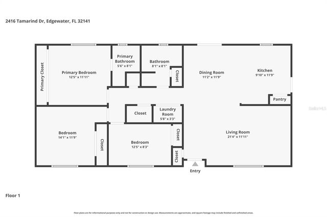 2416 TAMARIND DRIVE, Edgewater, FL 32141