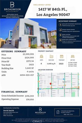 1417 W 84th, Los Angeles, CA 90047