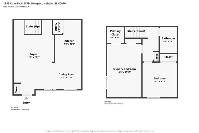 1353 Cove Drive 207B, Prospect Heights, IL 60070
