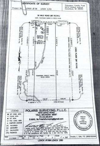 Vacant Land 30 Mile Road, Lenox, MI 48050