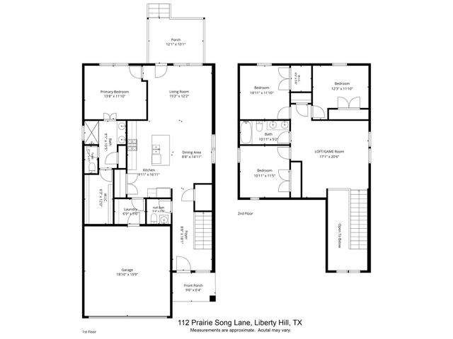 112 Prairie Song LN, Liberty Hill, TX 78642