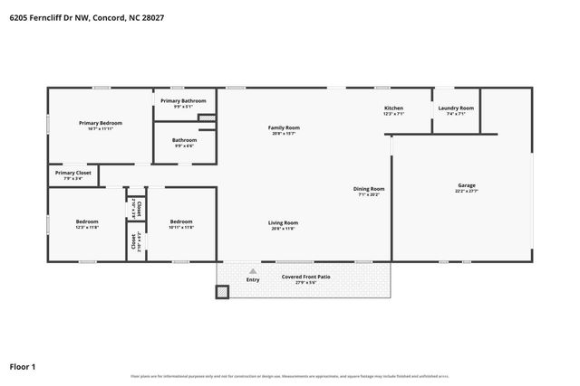 6205 Ferncliff Drive NW, Concord, NC 28027
