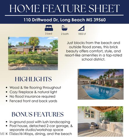 110 Driftwood Drive, Long Beach, MS 39560