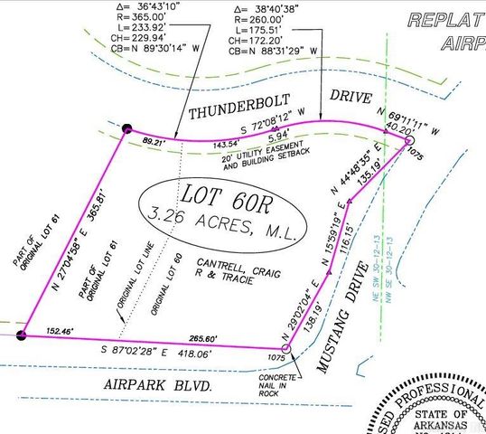 Lot 60R Holley Mountain Airpark, Clinton, AR 72031