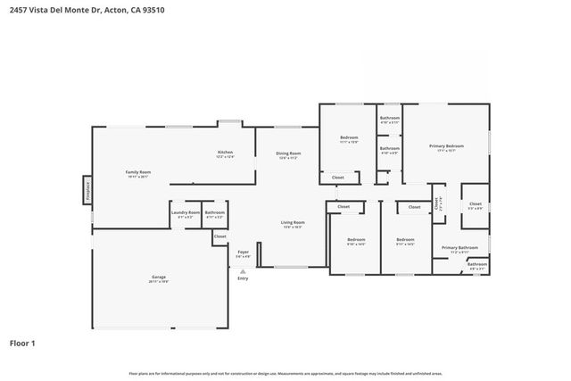 2457 Vista Del Monte, Acton, CA 93510