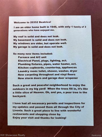 20352 Beatrice Street, Livonia, MI 48152