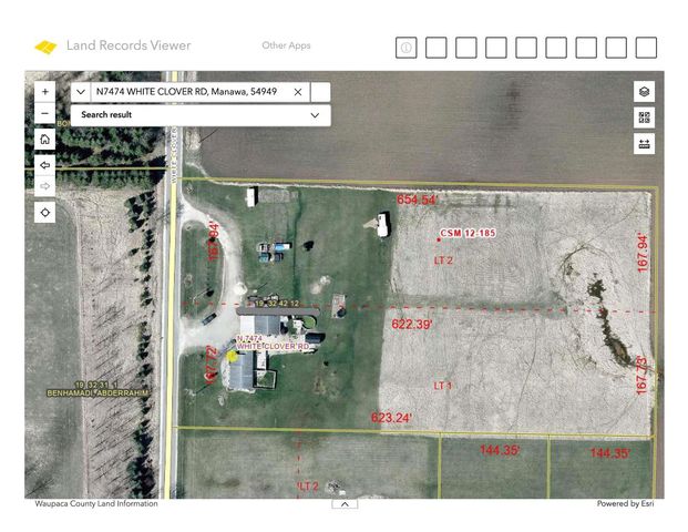 N7474 WHITE CLOVER ROAD, Manawa, WI 54949