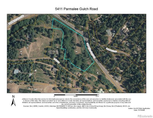 5411 Parmalee Gulch Road, Indian Hills, CO 80454