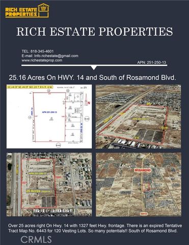 14 20 Street West & Marie Avenue, Rosamond, CA 93560